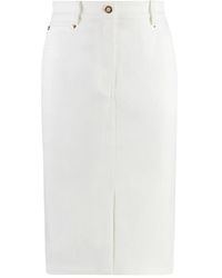 St. John - Getailleerde Denim Midi-Rok - Lyst