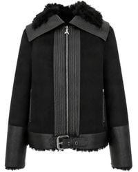 Patrizia Pepe - Belted Faux-Shearling Jacket - Lyst