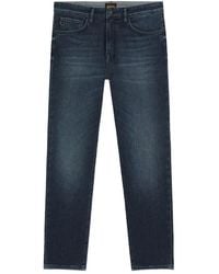 BOSS - Jeans Met Leren Patch - Lyst
