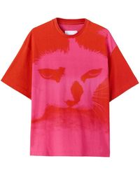 Jil Sander - T-shirt en coton à imprimé graphique - Lyst