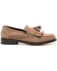 Doucal's - Fringed Tassel-detail Suede Loafers - Lyst