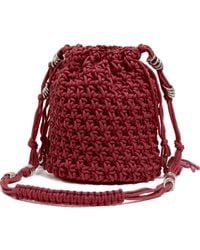 Bimba Y Lola - Crochet Drawstring Bucket Bag - Lyst