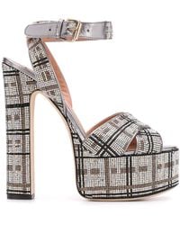Marco De Vincenzo - Crystal-embellished Platform Sandals - Lyst