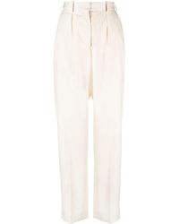 JOSEPH - High-Waisted Cotton Trousers - Lyst