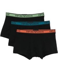 Emporio Armani - Logo-Waistband Boxers (Pack Of Three) - Lyst