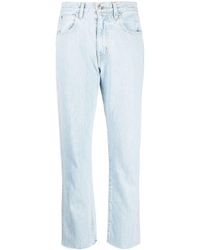 SLVRLAKE Denim - Halbhohe Straight-Leg-Jeans - Lyst