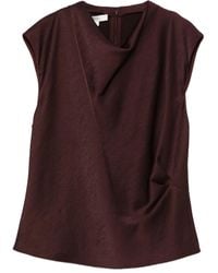 Vince - Blusa Con Scollo Drappeggiato - Lyst