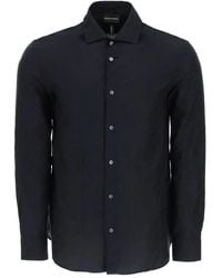 Emporio Armani - Embossed-pattern Shirt - Lyst