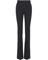 Balmain - Grain-De-Poudre Straight Trousers - Lyst