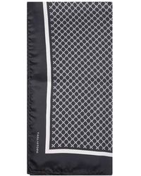 Tagliatore - Logo-Pattern Silk Scarf - Lyst