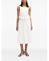 Isabelle Blanche - Broderie-Anglaise Ruffled Midi Dress - Lyst