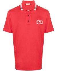 Valentino Garavani - Embroidered Vlogo Polo Shirt - Lyst