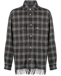 Amiri - Fringed Check-print Shirt Jacket - Lyst