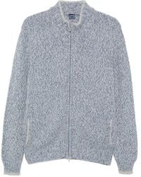 Fedeli - Cardigan Manches Longues À Fermeture Zippée - Lyst