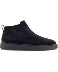 Santoni - Suede Slip-on Boots - Lyst