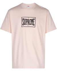 Supreme - T-shirt Warm Up 'Pale Pink' - Lyst