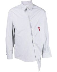 Doublet - Logo-embroidered Cotton Shirt - Lyst