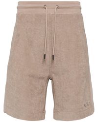 BOSS - Logo-embroidered Track Shorts - Lyst