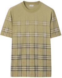 Burberry - Check T-Shirt Met Kleurverloop - Lyst