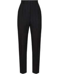 Dolce & Gabbana - Pinstripe Wool Trousers - Lyst