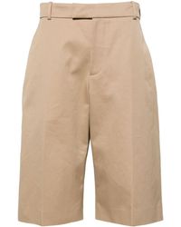 Alexander McQueen - Cotton Twill Baggy Bermuda Shorts - Lyst
