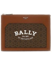 Bally - Clutch Mit Logo-Print - Lyst