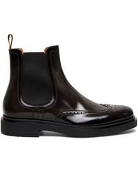 Santoni - Perforated Leather Chelsea Boots - Lyst