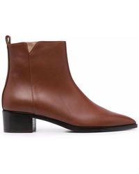 SCAROSSO - Alba Leather Ankle Boots - Lyst