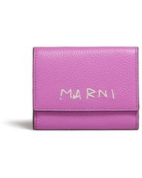 Marni - Logo-embroidered Leather Keyholder - Lyst