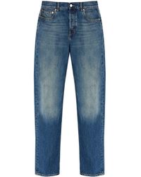 Alexander McQueen - Straight-Leg-Jeans mit Logo-Print - Lyst