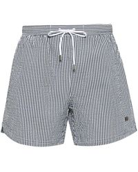 BOSS - Velvetfish Striped Swim Shorts - Lyst