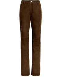 Proenza Schouler - Suede Straight-Leg Trousers - Lyst
