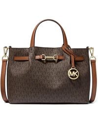 Michael Kors - Monogram-Print Horsebit Tote Bag - Lyst