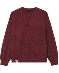 FIVE CM - Patchwork Raw-Edge Sweatshirt - Lyst