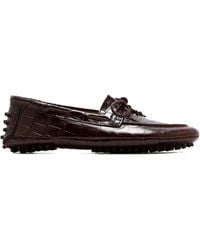 Le Monde Beryl - Crocodile-Effect Loafers - Lyst