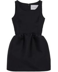 Balenciaga - Bell Sleeveless Pleated-Waist Mini Dress - Lyst