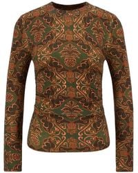 FARM Rio - Luana Patterned Long-Sleeve Top - Lyst