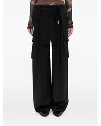 Ann Demeulemeester - Cargo-Pocket Satin Pants - Lyst