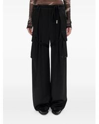 Ann Demeulemeester - Cargo-Pocket Satin Pants - Lyst