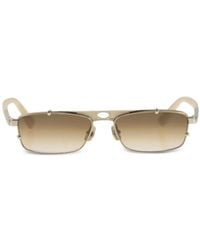 Brunello Cucinelli - Paloma Double-Bridge Rectangular Sunglasses - Lyst