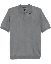 Emporio Armani - Gestricktes Poloshirt - Lyst