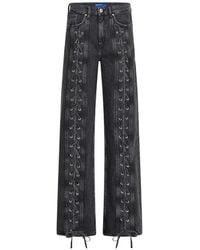KARL LAGERFELD - Lace-Up Jeans - Lyst