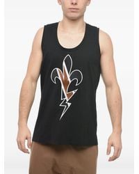 Neil Barrett - Fleur-De-Thunder Embroidered Tank Top - Lyst