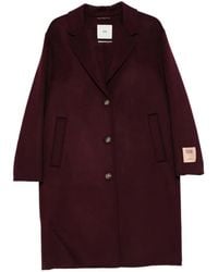 SOLOTRE - Single-Breasted Notch-Lapels Coat - Lyst