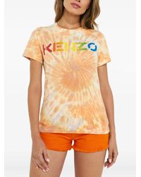 KENZO - Logo Tie-Dye T-Shirt - Lyst