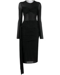 Blumarine - Midikleid Mit Drapierten Akzenten - Lyst