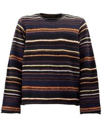 Sacai - Horizontal-Stripe Chest-Pocket Sweater - Lyst