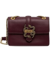 Just Cavalli - Snake-Plaque Chain-Link Shoulder Bag - Lyst