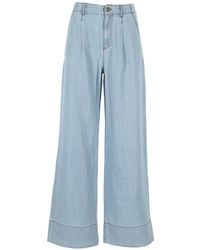 Pennyblack - Pleated Wide-Leg Jeans - Lyst