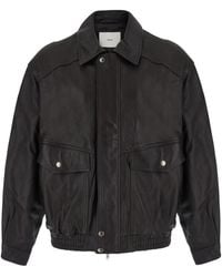 DUNST - Leather Bomber Jacket - Lyst